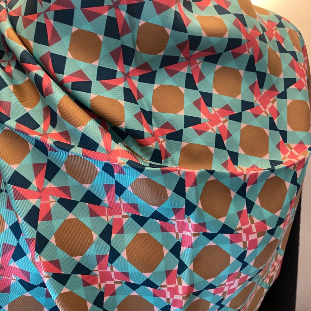 NWOT Dior Geo-Print Silk Scarf - Picture 2 of 10